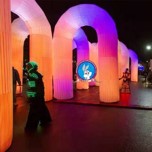 Tunnel lumineux gonflable avec logo personnalisé, arche pour Noë<span class=keywords><strong>l</strong></span>, carnaval, promotions <span class=keywords><strong>de</strong></span> marque, publicité extérieure - Product Image 3