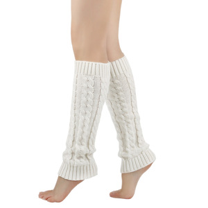 Autunno inverno caldi e solidi scaldamuscoli stivali in maglia di peluche da donna alla moda Y2K calzini elastici per il piede - Product Image 6