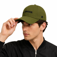 Gorra de Béisbol Deportiva al por Mayor, Color Verde Oliva, con Logotipo Bordado en el Lateral, Estilo Dad Hat