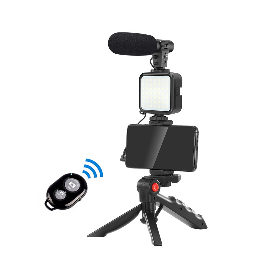 Комплект для видеозаписи смартфона, записывающее оборудование со штативом и затвором, для камеры, телефона, Youtube