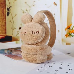 漫画キッドカワイイヘッドバンドイヤラップ冬屋外ウサギ暖かいイヤーマフぬいぐるみ厚いソフト調節可能な耳カバー女の子のためのアクセサリー