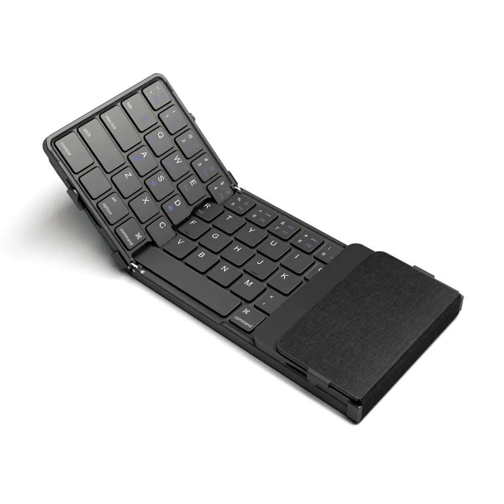 Teclado dobrável tri-dobrável sem fio com mouse touchpad recarregável mini teclado para mesa Windows Phone PC