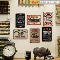 No puedes comprar la felicidad, pero puedes comprar herramientas, cartel metálico vintage, arte de pared retro y divertido para garaje