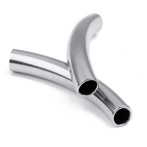 Nuevos productos de acero inoxidable tubo curvo espaciador cuentas joyería fabricación suministros diferentes tamaños tubo aplausos - Product Image 1