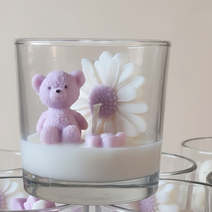 Nến thơm sáp đậu nành hình gấu bông nhỏ, thủy tinh borosilicate, MSDS/CE, quà tặng ngày Valentine - Product Image 2