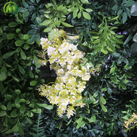 Mur végétal vertical en plastique anti-UV personnalisé, décoration murale de plantes artificielles pour Halloween