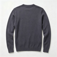Pull à col rond personnalisé OEM & ODM avec logo, manches longues, pull en tricot pour homme, taille plus, pull en tricot avec flocage