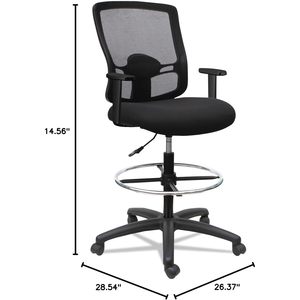 Silla de oficina Alera Etros Series, taburete de malla negra - Product Image 3