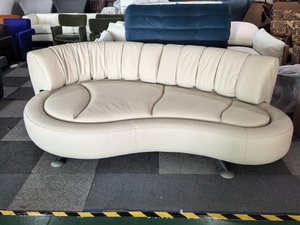 Divano Lamb per Grande Salotto Familiare, Arredamento Semplice, Divano Girevole in Pelle Morbida, Set per Soggiorno, Mobili per la Casa - Product Image 4