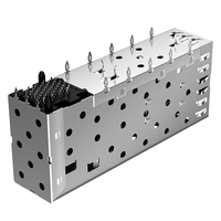 1658391-1 1658628-1 Jaula SFP EMI de 2x1 puertos 40P de ajuste a presión con orificio pasante compatible con TE con conector