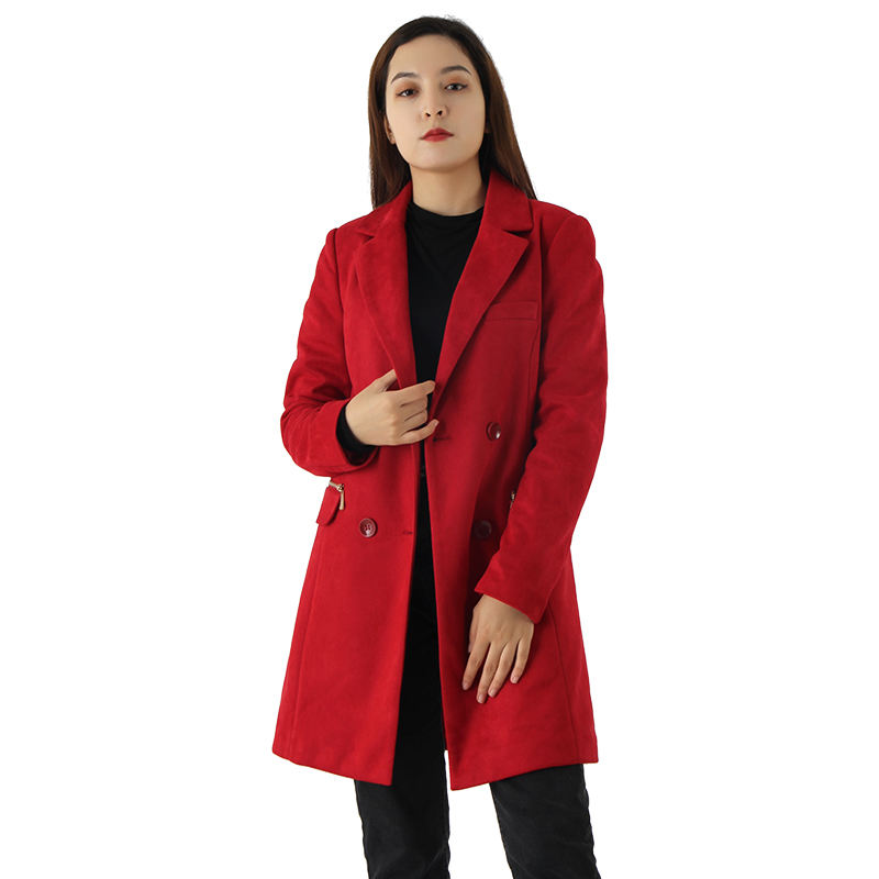 red wool jacket womens