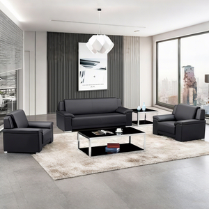 Tiếp tân khách truy cập thiết lập Chất lượng cao màu xám da tổng hợp phòng chờ <span class=keywords><strong>sofa</strong></span> cho kinh doanh sảnh - Product Image 2