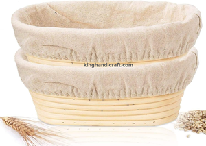 Panier de levage artisanal en rotin naturel pour banneton, idéal pour la pâte à pain au levain, vente en gros usine - Product Image 2