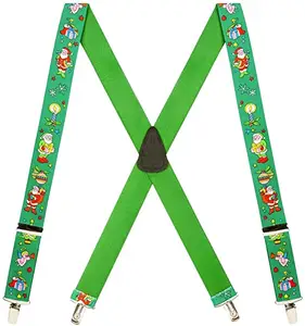 SuspenderStore男士圣诞老人新奇圣诞吊带3种颜色