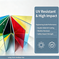 Pergola de jardin transparente légère résistante aux chocs 4x8 pieds, plaque en polycarbonate solide 3/4/6/8/10 mm
