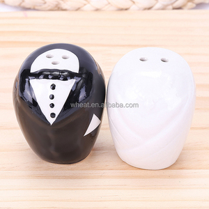 Quà Tặng Đám Cưới Tùy Chỉnh Logo Đáng Yêu Cô Dâu Và Chú Rể Muối Và Hạt Tiêu Shaker - Product Image 6