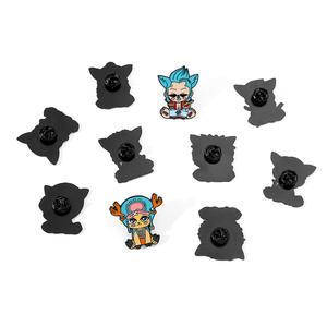 10 Couleur Anime Singe D. <span class=keywords><strong>Luffy</strong></span> Straw Hat Crew en épingles d'insigne en métal de style chat mignon dans un emballage en vrac pour la décoration de tissu de sac à dos - Product Image 4