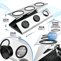 304 acier inoxydable cadre chaud égouttoir plateau Triple trou bulle verre étendoir support de stockage pour bouteille d'eau Soda bulle support