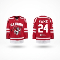 Nueva Llegada: Camisetas de Hockey Personalizadas con Bordado de Equipo y Número y Nombre Personalizados