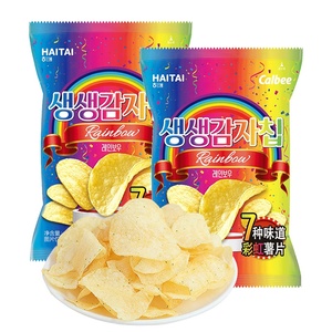 60g Aliment Importé Coréen Calbees Arc-en-ciel Croustilles Snacks Exotiques <span class=keywords><strong>7</strong></span> Saveurs Chips - Product Image 1