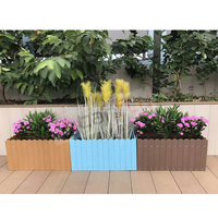 Diskon besar Pot bunga taman rotan persegi kubus untuk set taman