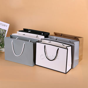 Luxury Jewelry Shopping Choice <b>Small</b> Size Matte Black Kraft <b>Paper</b> <b>Bag</b> Directly Supplied by the Manufacturer Customizable LOGO - Product Image 1