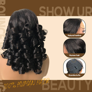 28 pollici HD pizzo vergine brasiliano capelli umani parrucche con ricciolo ricciolo trasparente pieno pizzo frontale per donne nere - Product Image 5