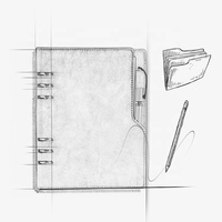 Ordinateur portable à spirale de luxe en pu, vente en gros, fournitures scolaires et de bureau