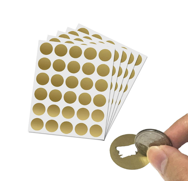 Oro (1 "por etiqueta, 30PCS/sheet)