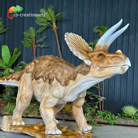 Triceratops animatronique de simulation pour usage intérieur/extérieur - Construction en acier et métal