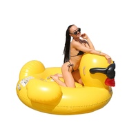 Structures aquatiques gonflables en PVC durables personnalisées en usine : Lucky Ducky, flotteurs de piscine, jeux aquatiques, îles flottantes et transats aquatiques