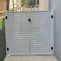 Portail piétonnier moderne en aluminium, portail de sécurité automatique pour entrée de villa, système d'entrée résidentiel extérieur pour jardin