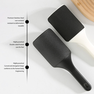 Râpe à pieds double face en U avec poignée antidérapante, conception OEM pour le marché européen (15 ans d'expérience), pour éliminer les callosités et les talons fendillés - Product Image 2