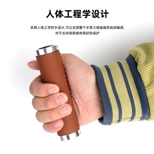 Retro Aluminum Alloy PU Leather <b>Bike</b> Handlebar Grips 25.4 Mm For Mountain <b>Bikes</b> With Hand Stitching And Locking Ends - Product Image 4