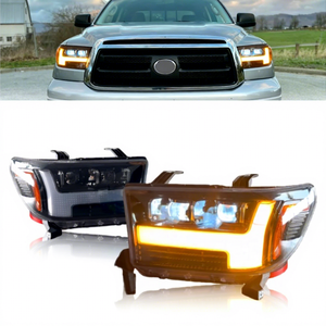 ชุดไฟหน้า LED 2 เลนส์ พร้อมเอฟเฟกต์เริ่มต้นการทำงาน สำหรับอัพเกรดภายนอกรถยนต์ Tundra ปี 2007-2013 - Product Image 1