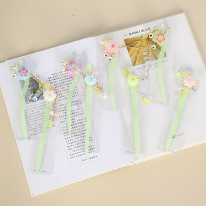Épingle à cheveux florale à pompon pour femme, accessoire quotidien pour chignon, cheongsam et Hanfu, coiffe décorée de strass - Product Image 3