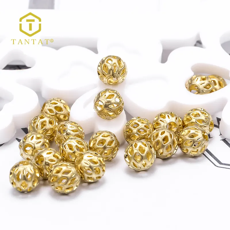 Gold Silber Überzogene <span class=keywords><strong>Metall</strong></span> <span class=keywords><strong>Spacer</strong></span> Filigrane Perlen