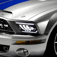 Ensemble de phares LED KGKB pour Ford Mustang 2005-2009, haute qualité, DRL dynamique 6000K, lentille de projecteur, clignotant séquentiel