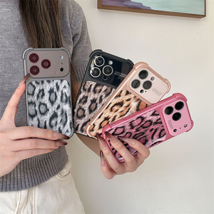 เคสโทรศัพท์ลายเสือดาวหนังแท้สำหรับ iPhone 17 16 15 14 Pro Max พร้อมกระจกกันกระแทกเลนส์กล้อง ฝาหลังลายสัตว์ รุ่นใหม่ - Product Image 3