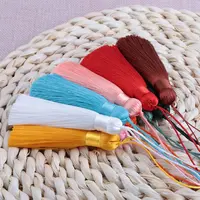 Borlas de poliéster decorativas de colores, accesorios para bolso, con flecos, 8cm, 32 colores