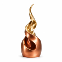 Plaque créative artistique en métal plaqué, motif feuille, flamme, aile, couronne, impression UV, forme personnalisée pour cérémonie