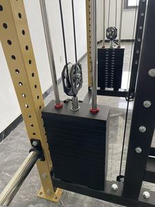 Station de musculation tout-en-un multifonctionnelle : Rack <span class=keywords><strong>Smith</strong></span>, Rack à Squat, Half Rack réglable, Crossover de câbles, Triceps, Chest Fly - Product Image 6