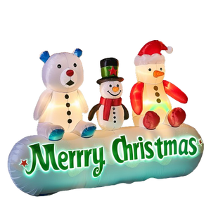 Venta al por mayor Navidad encantadores adornos inflados tamaño personalizado dibujos animados modelo de animal inflable regalo inflable - Product Image 5