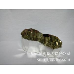 Boîtes de rangement en plastique électroplaqué pour cosmétiques, boîtes de rangement pour divers articles et nécessités quotidiennes, boîtes de rangement pour sels de bain d'hôtel - Product Image 1