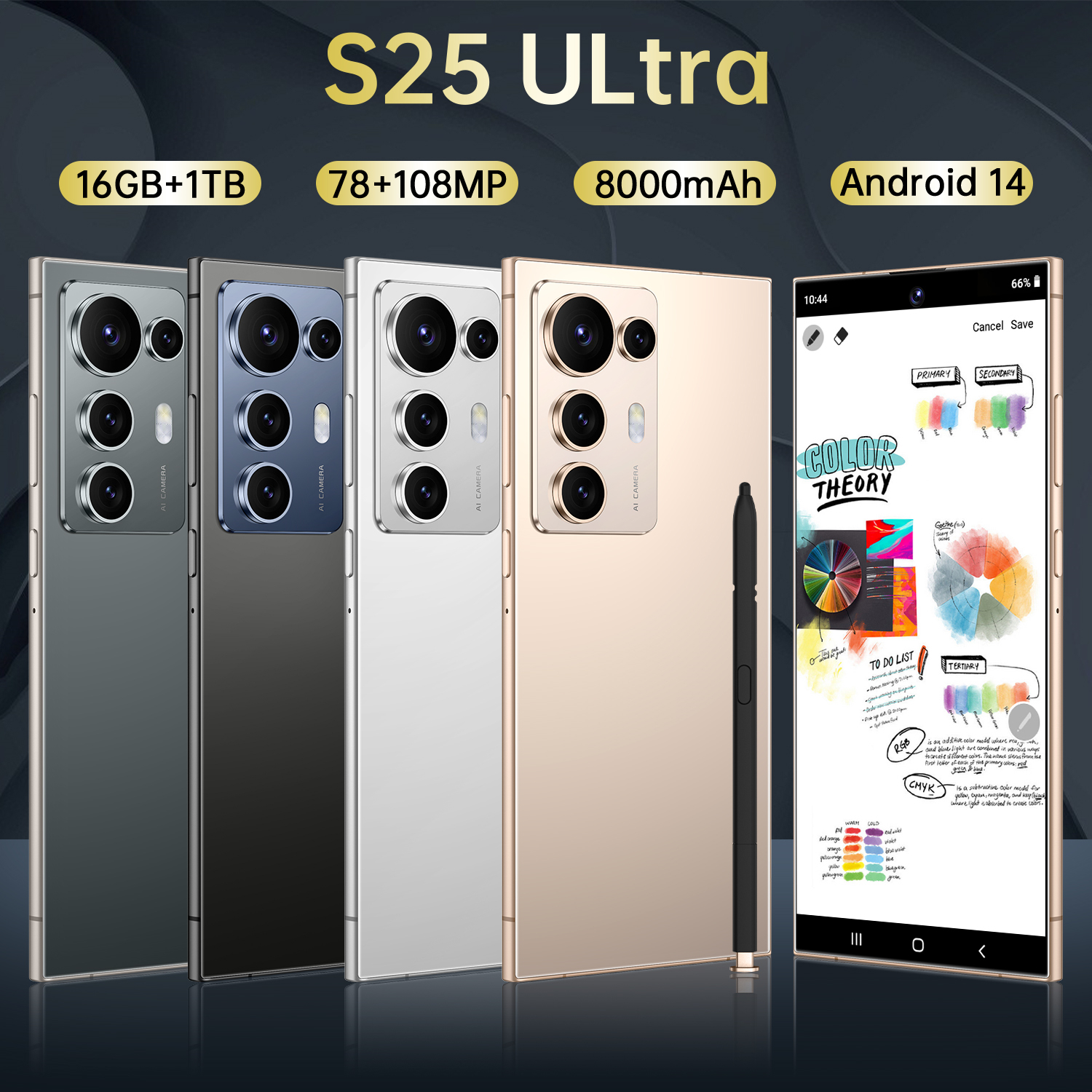 C25 Ultra Pro Smartphone HD Display Unlocked Mobile Phone 7.3 Inch