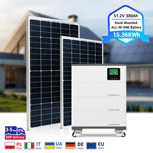 Batterie de stockage solaire domestique hors réseau empilable au lithium-ion 51,2 V 300 Ah, sortie 10-20 kW, BMS intelligent, communication CAN, certifiée CE - Product Image 2