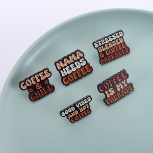 Tốt <span class=keywords><strong>Vibes</strong></span> và hot cà phê men pins Funny Báo Giá cà phê là của tôi điều trị Mama nhu cầu cà phê trâm cài ve áo huy hiệu đồ trang sức quà tặng - Product Image 1