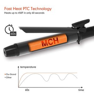 Hot bán tourmaline gốm tráng 360 độ xoay tóc Curler <span class=keywords><strong>LCD</strong></span> hiển thị RV sẵn sàng điện hộ gia đình Xoay Dây - Product Image 4