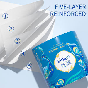 מכירה חמה סיטונאית זולה מחיר סיטונאי לבן רך 5 רובדי נייר טואלט - Product Image 6