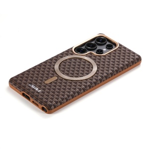 Triangle Pattern Mountain Magnetic Matte Phone <b>Case</b> for Samsung S25 Ultra Business High-end Feel for S24 Plus S23 - Product Image 3
